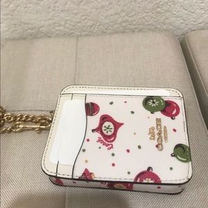 Coach Zip Card Case In Signature Canvas